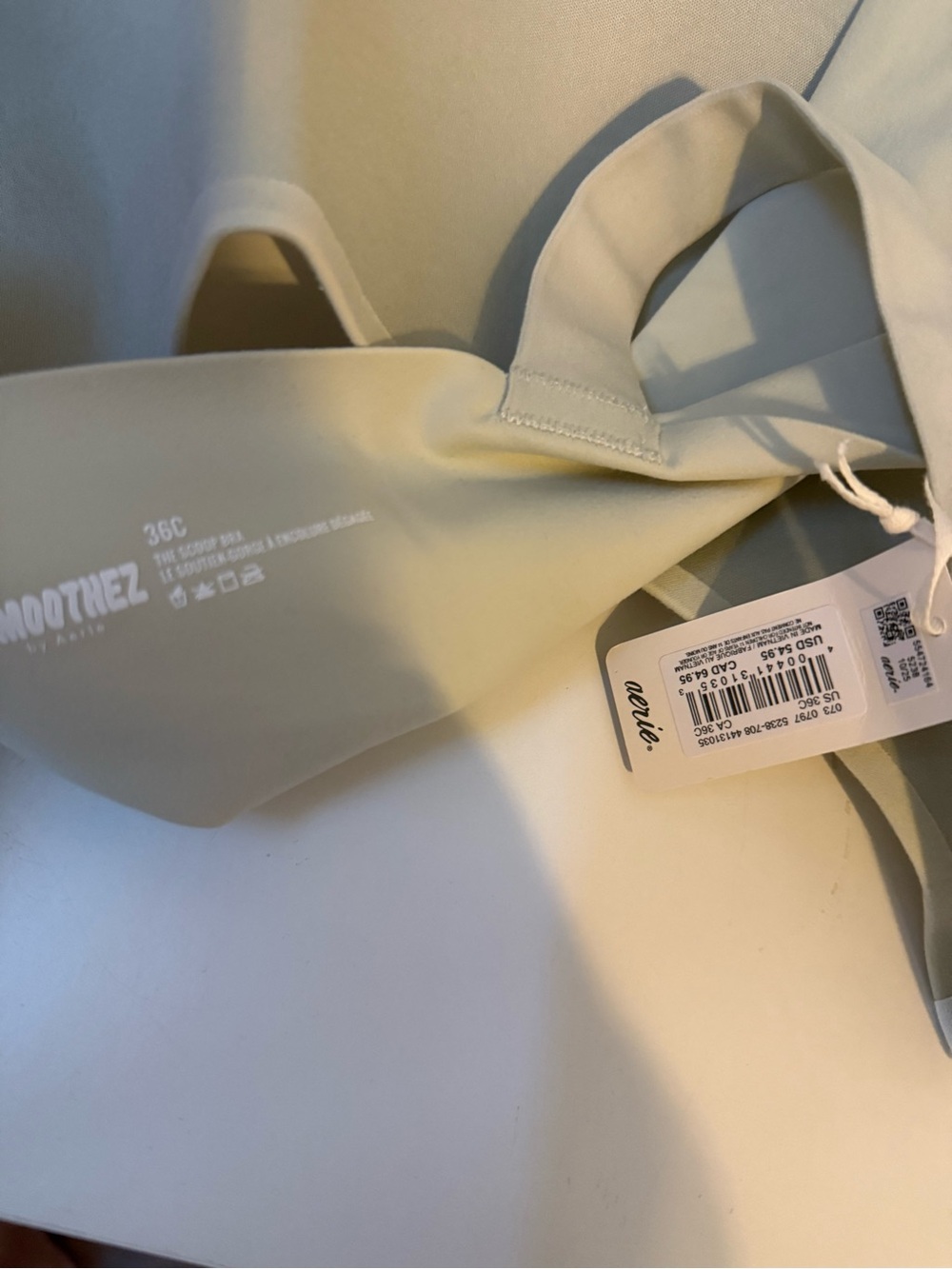 Aerie SMOOTHEZ Bra The Scoop 36 C Lightly Lined  Soft! 💎NWT Tan Gold Retail $55 - Picture 4 of 7